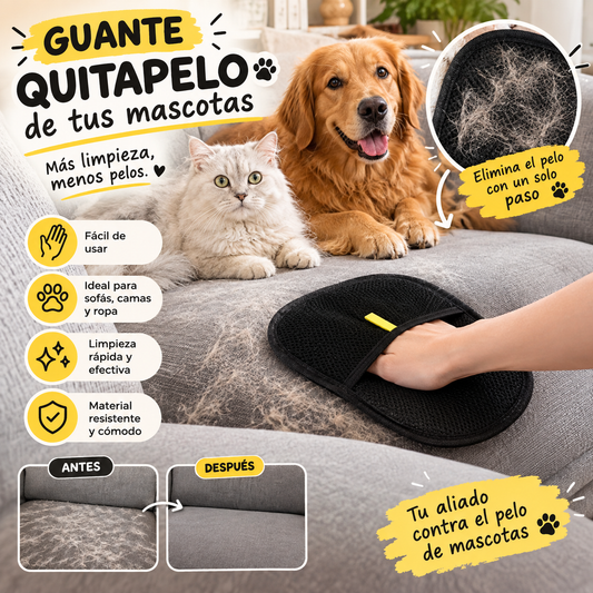Guante quita pelo de mascotas