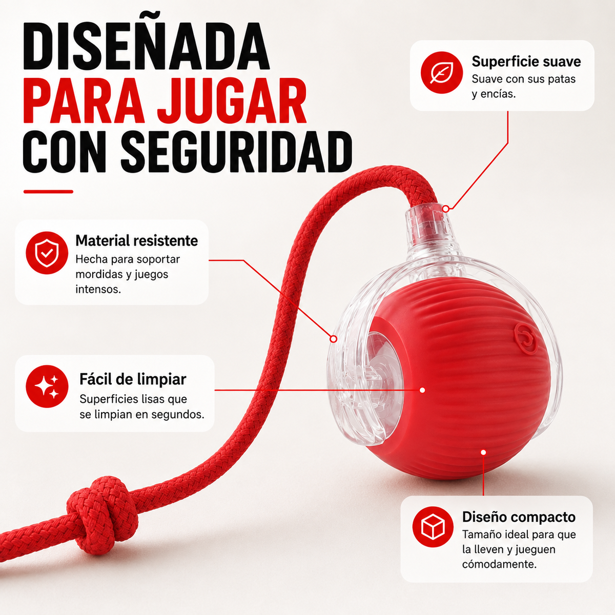 FetchBall — Pelota Interactiva Recargable para Perros y Gatos
